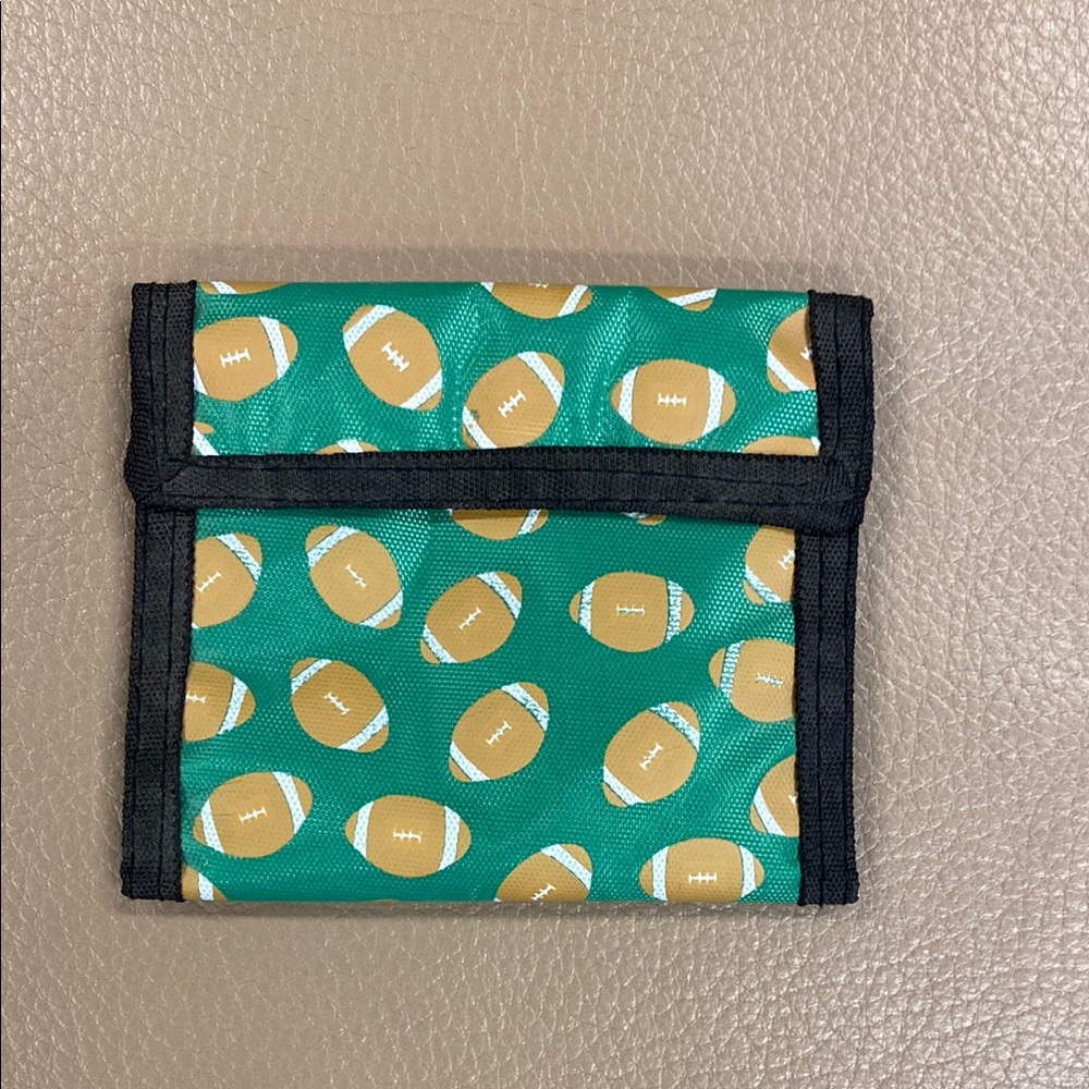 Football Pattern Wallet - 8 3/4” x 4 1/4”